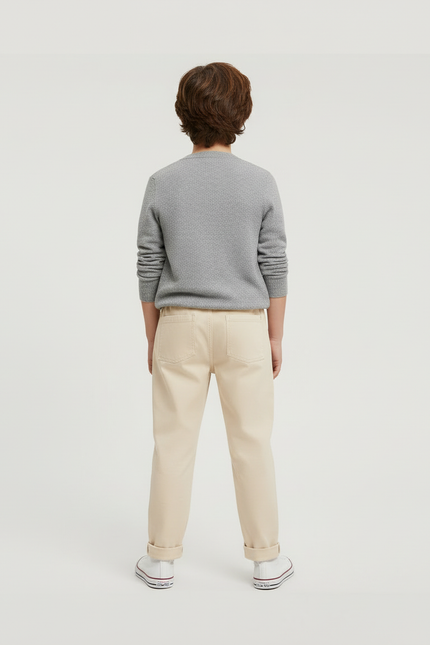 Pantalon Beige Bebe Garcon - Coton - vue 2