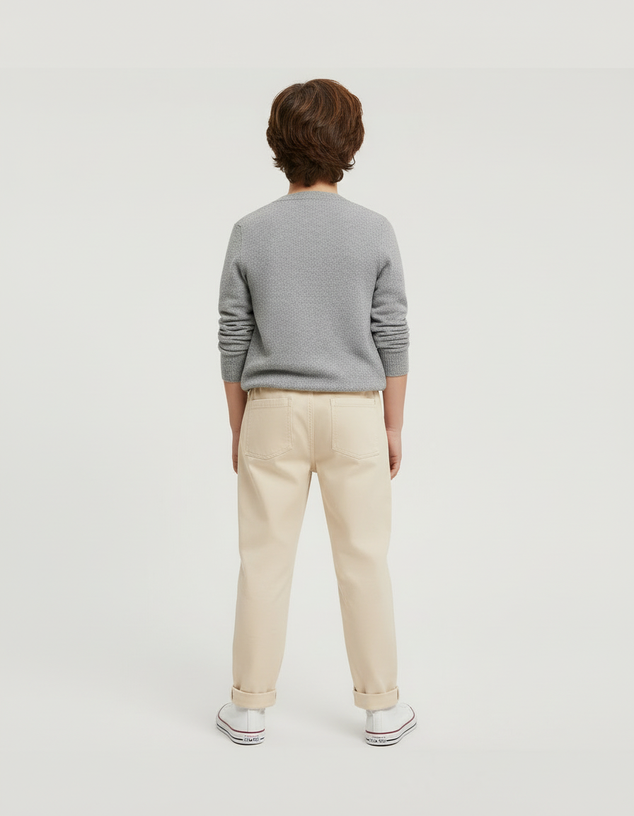 Pantalon Beige Bebe Garcon - Coton - vue 2