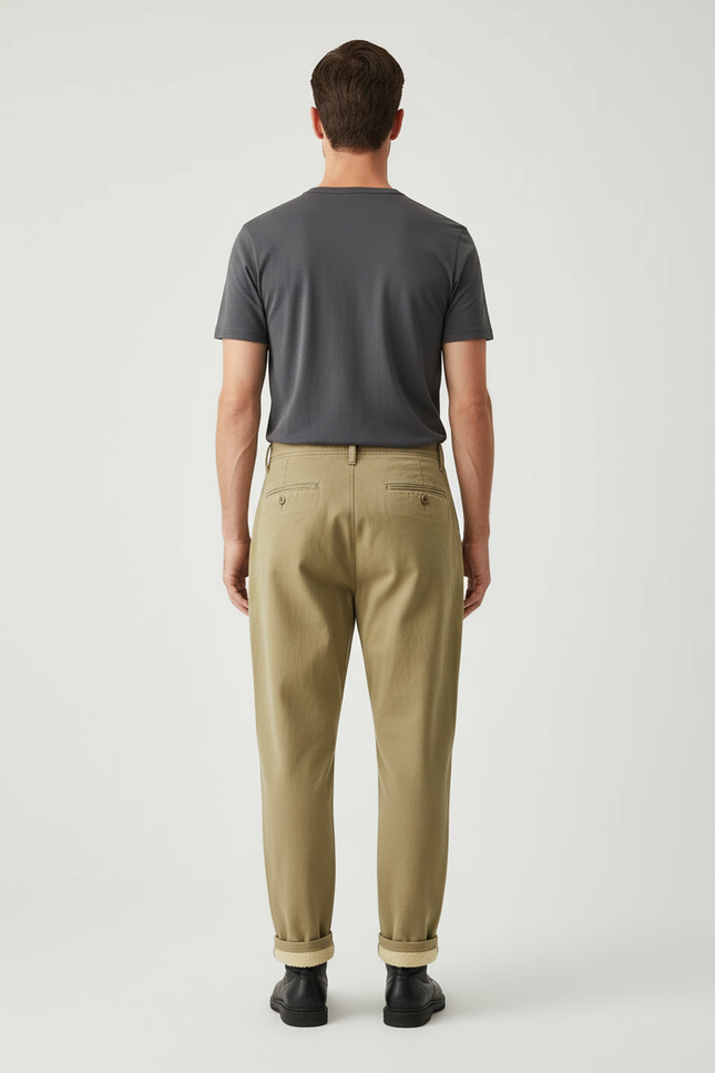 Pantalon Beige Kaki - Gabardine - vue 2