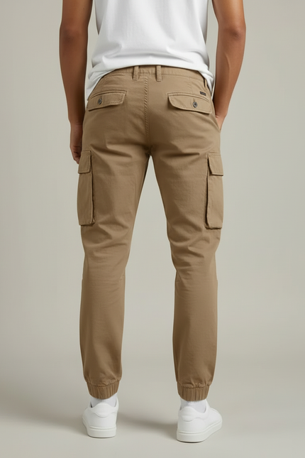 Pantalon Jogger Beige - Gabardine - vue 2