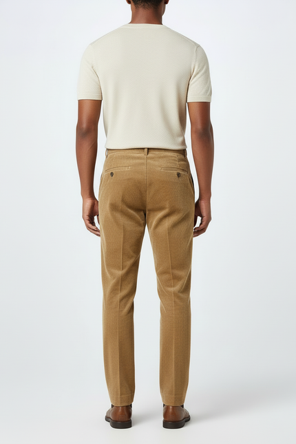 Pantalon Beige Edbe - Camel Cordé - vue 2