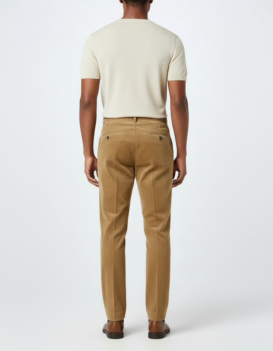 Pantalon Beige Edbe - Camel Cordé - vue 2