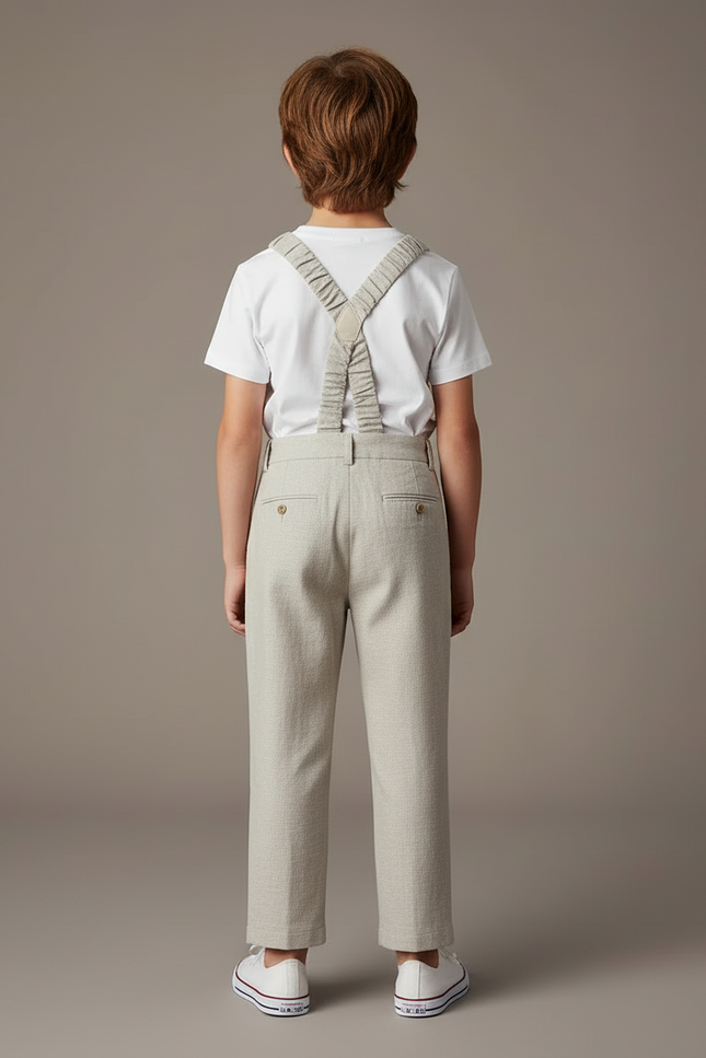 Pantalon Beige Ceremonie - Lin - vue 2