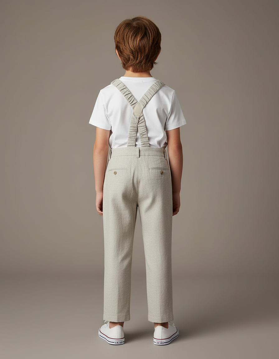 Pantalon Beige Ceremonie - Lin - vue 2
