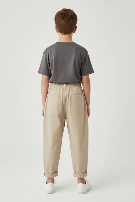 Pantalon Chino Beige Garcon - Gabardine - vue 2
