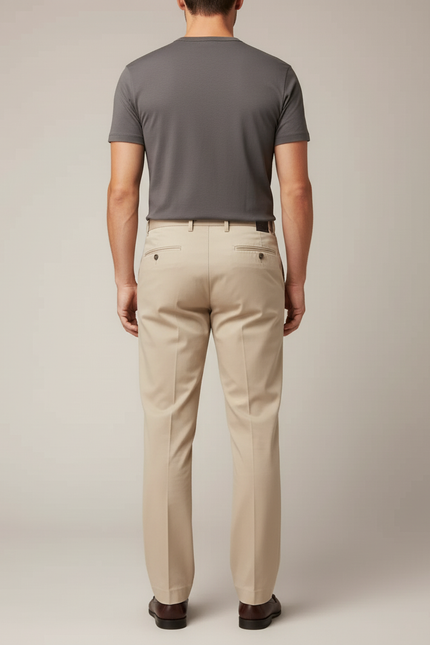 Pantalon De Travail Homme Beige - Gabardine - vue 2