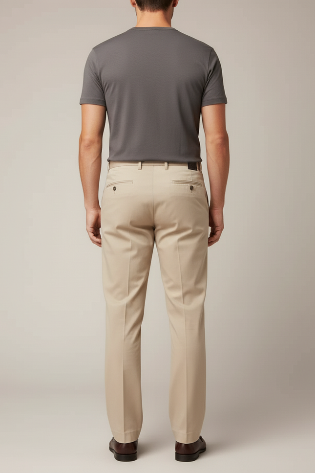 Pantalon De Travail Homme Beige - Gabardine - vue 2