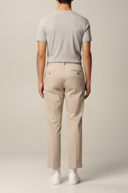 Pantalon De Travail Beige - Gabardine - vue 2