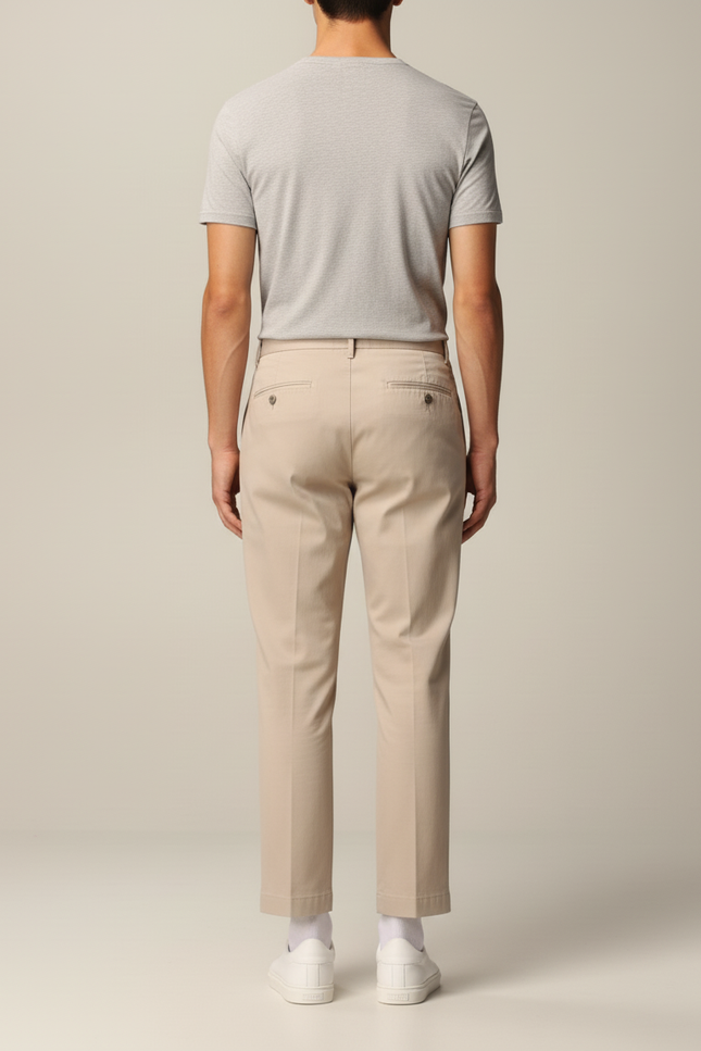 Pantalon De Travail Beige - Gabardine - vue 2