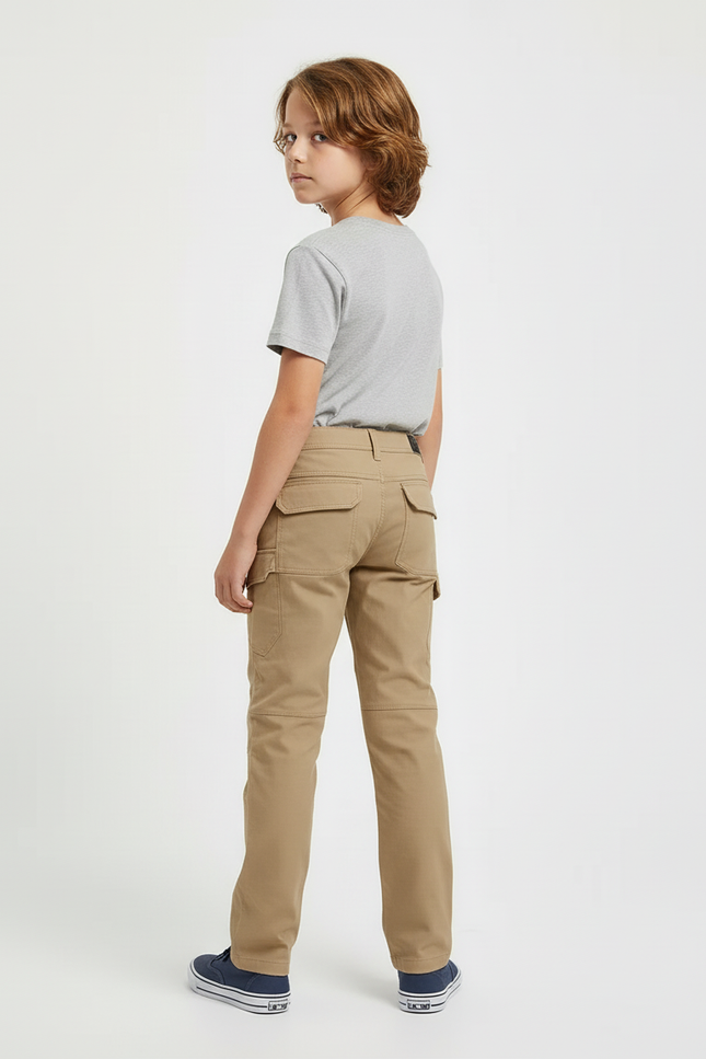 Pantalon Beige Cargo Robuste Décontracté Garçon - Toile - vue 2