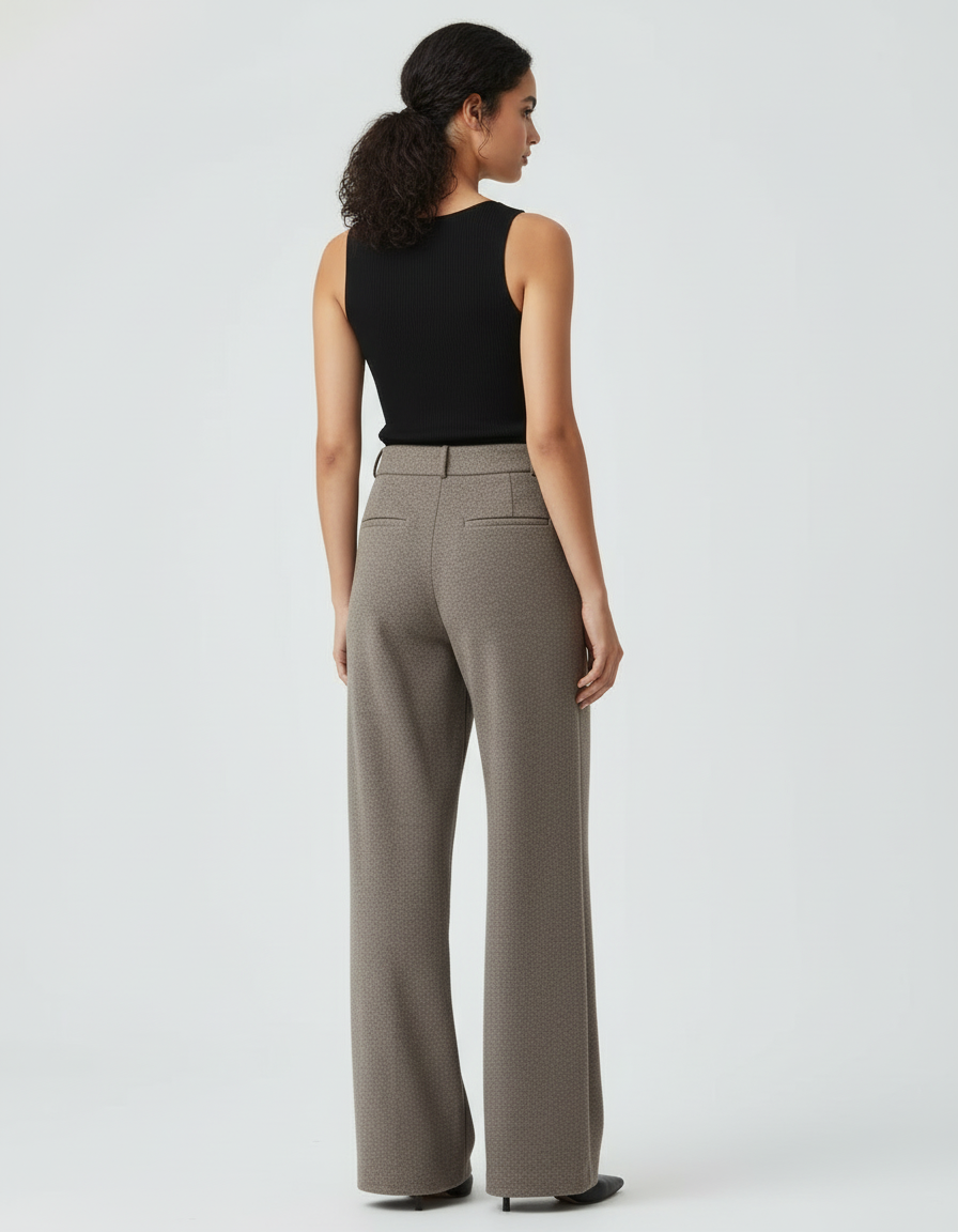 Pantalon Flanelle Beige - Laine - vue 2