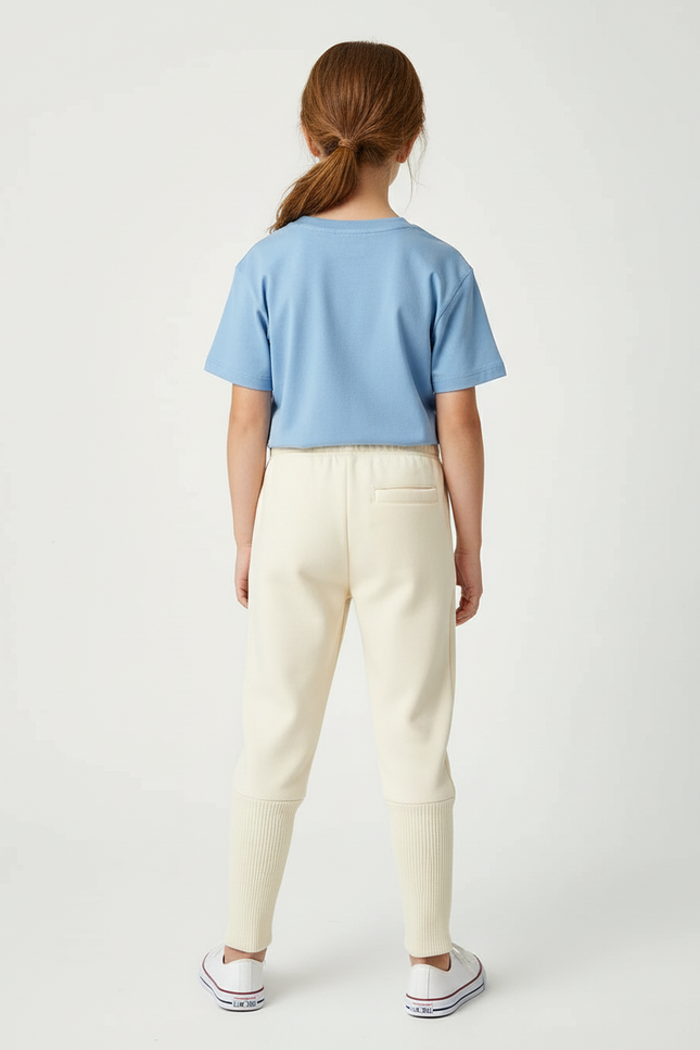 Pantalon Beige Confortable Côtelé Ample Enfant Doux - Molleton - vue 2