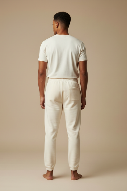 Pantalon Beige Coton Imprimé Décontracté Homme Sport - Molleton - vue 2