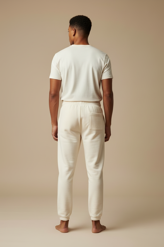 Pantalon Beige Coton Imprimé Décontracté Homme Sport - Molleton - vue 2