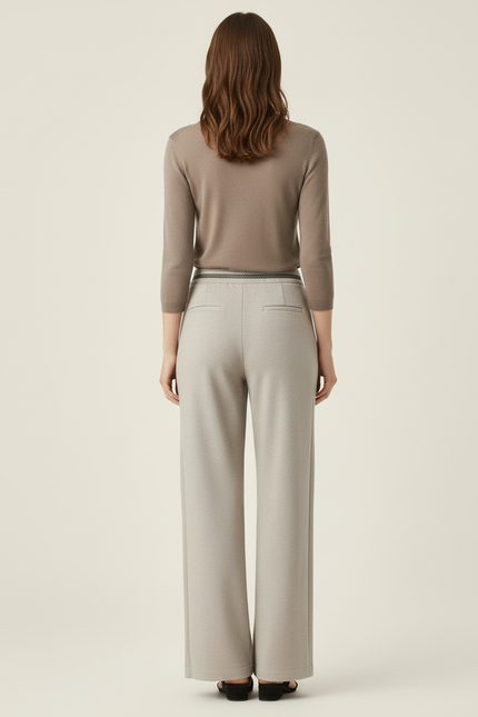 Pantalon Gris Beige - Molleton - vue 2