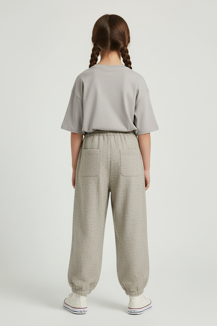 Pantalon Carreaux Beige - Tweed - vue 2