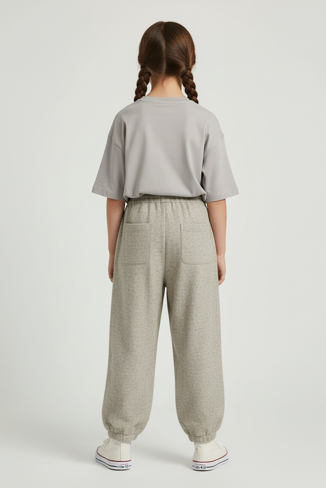 Pantalon Carreaux Beige - Tweed - vue 2