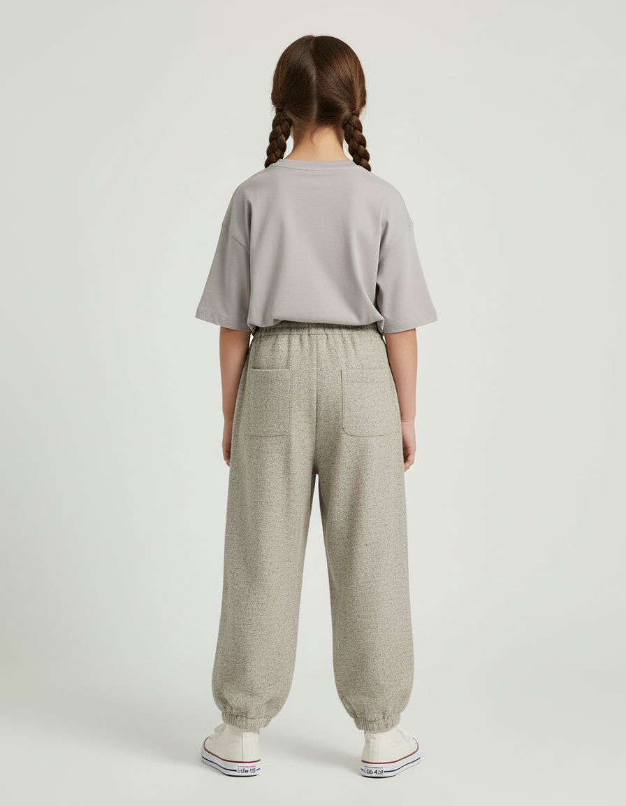 Pantalon Carreaux Beige - Tweed - vue 2