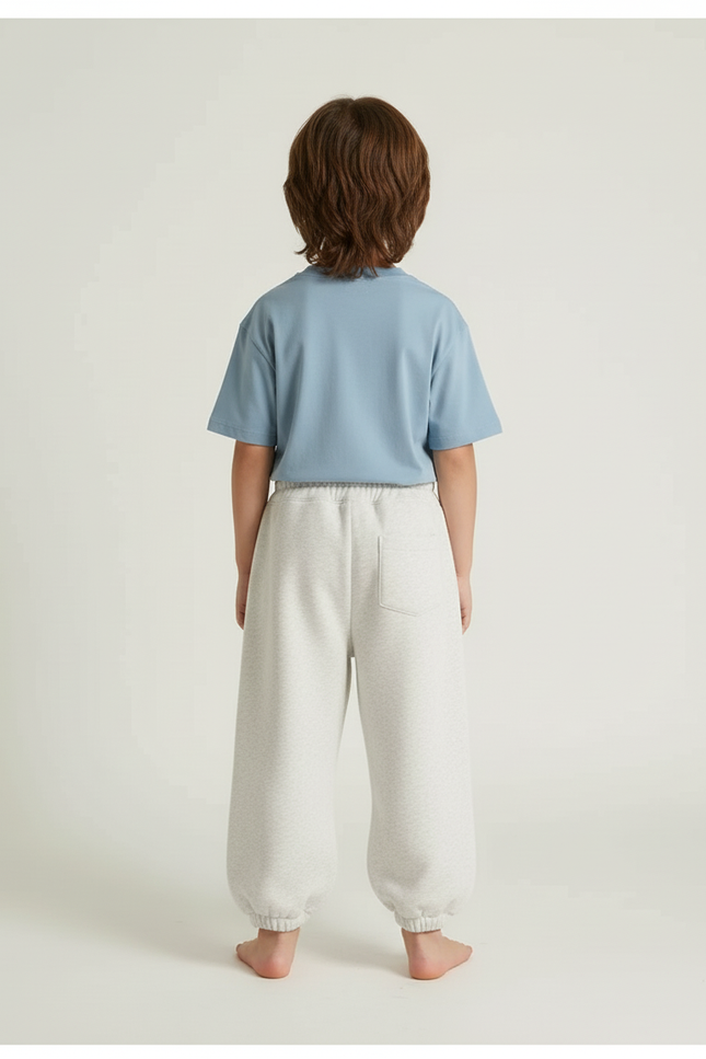 Pantalon Beige Polaire Ample Enfant Sportif - Gris Molleton - vue 2