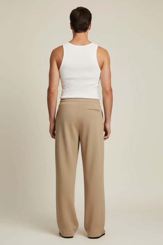 Pantalon Baggy Homme Beige - Molleton - vue 2