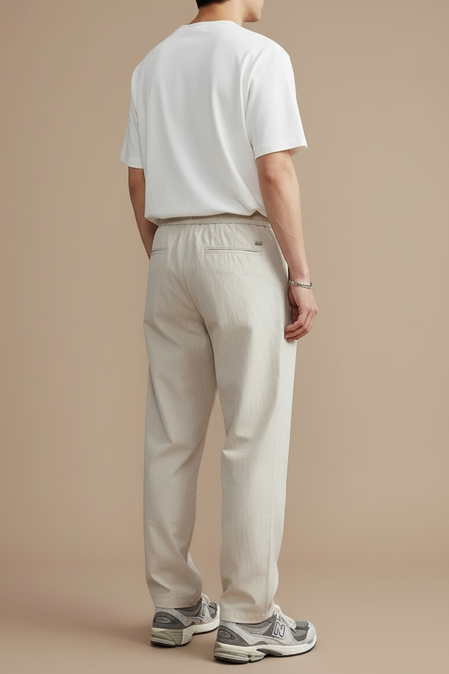 Pantalon Beige Homme Style - Polyester - vue 2