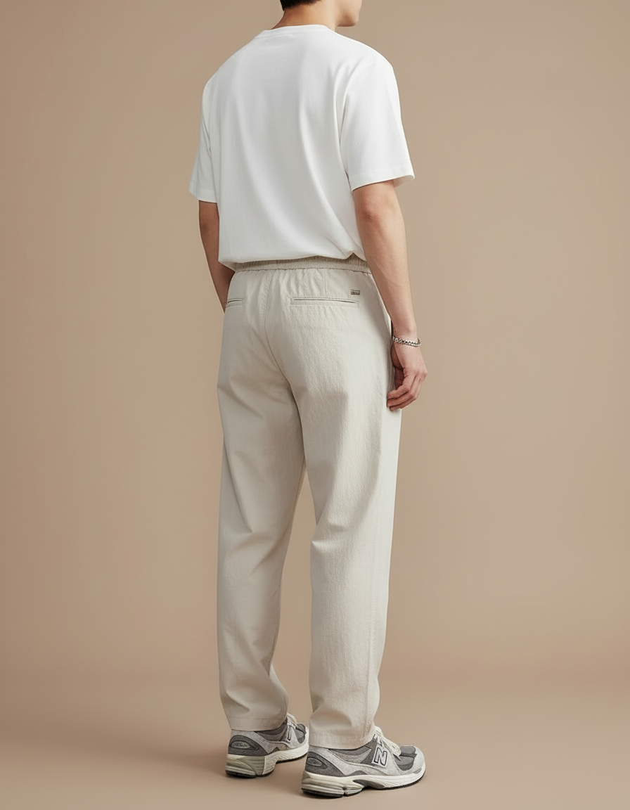 Pantalon Beige Homme Style - Polyester - vue 2