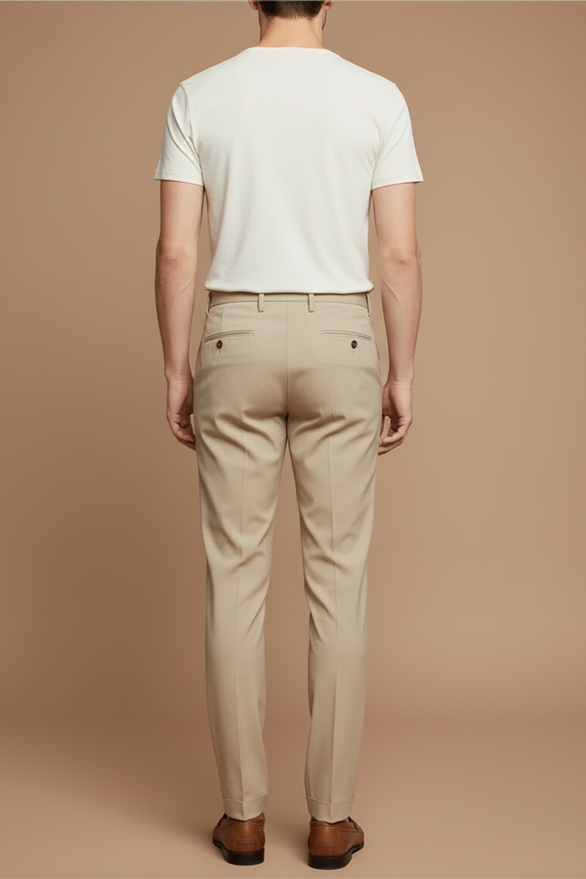 Pantalon Beige Tailleur - Gabardine - vue 2