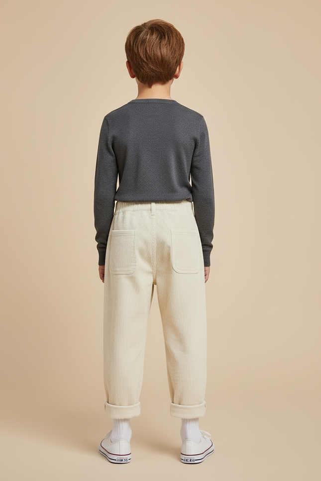 Pantalon Beige B7b6 - Cordé - vue 2