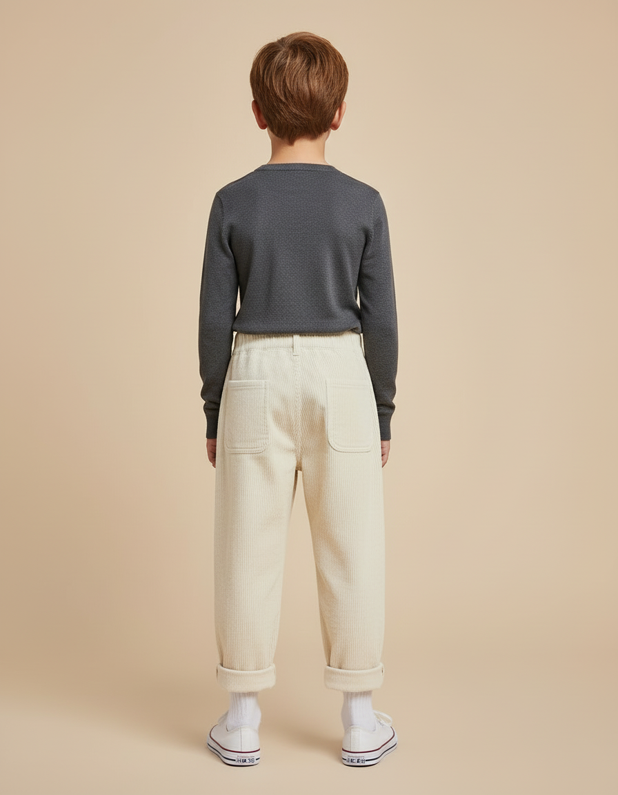 Pantalon Beige B7b6 - Cordé - vue 2