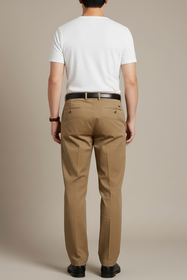 Pantalon À Pince Beige Homme - Gabardine - vue 2