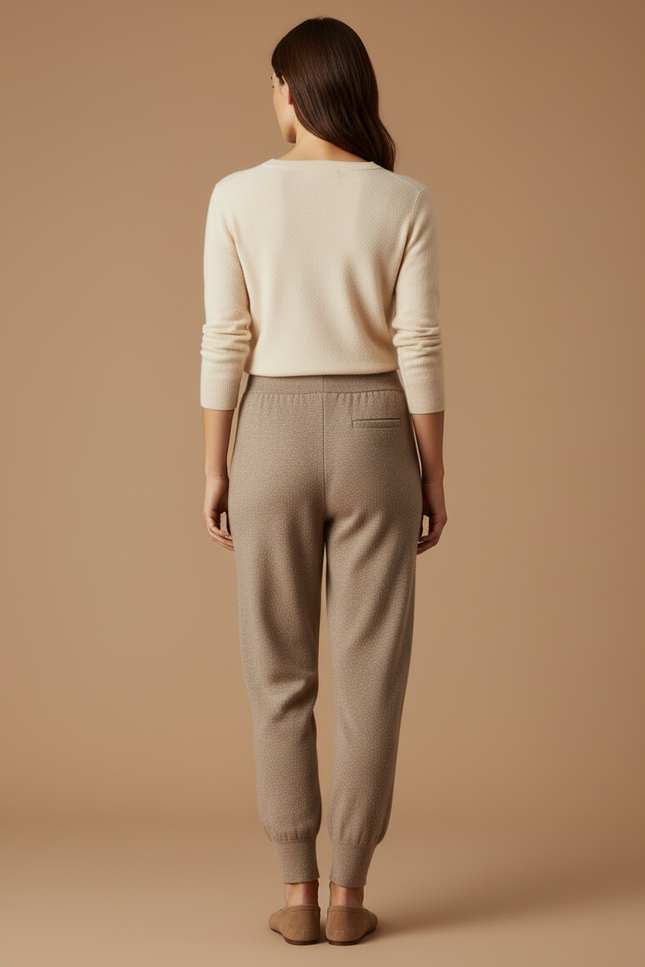 Pantalon Laine Femme Beige - vue 2