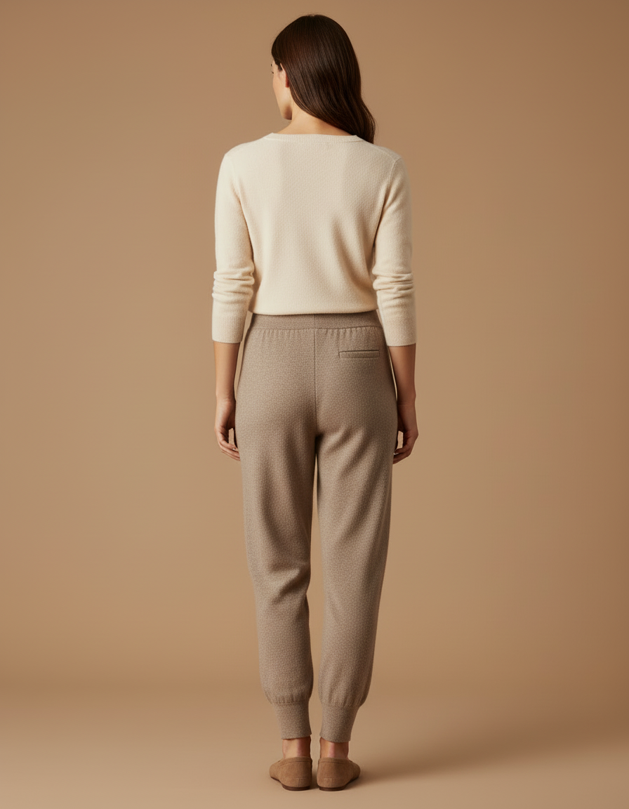 Pantalon Laine Femme Beige - vue 2