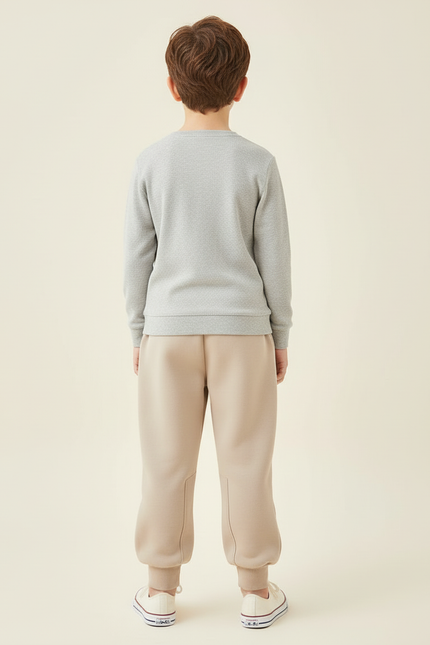 Pantalon Beige Polaire Chaud Ample Décontracté Enfant - Molleton - vue 2