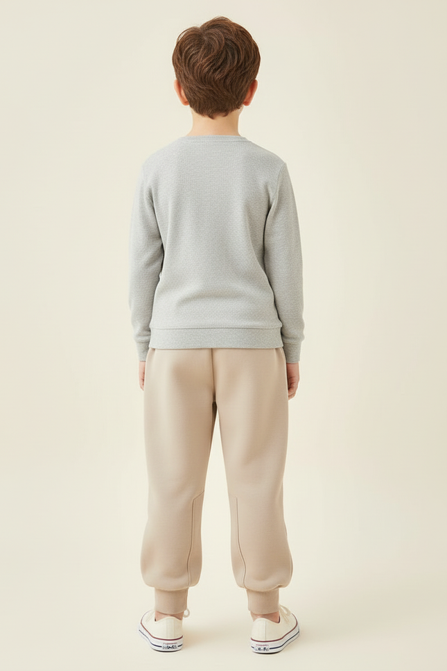 Pantalon Beige Polaire Chaud Ample Décontracté Enfant - Molleton - vue 2