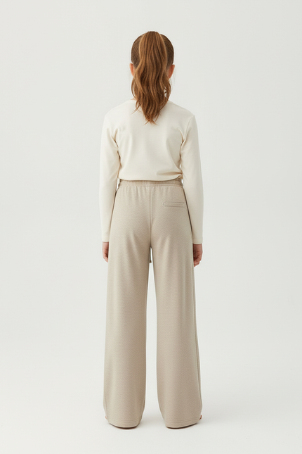 Pantalon Beige Ample Décontracté Confortable Fille - Molleton - vue 2