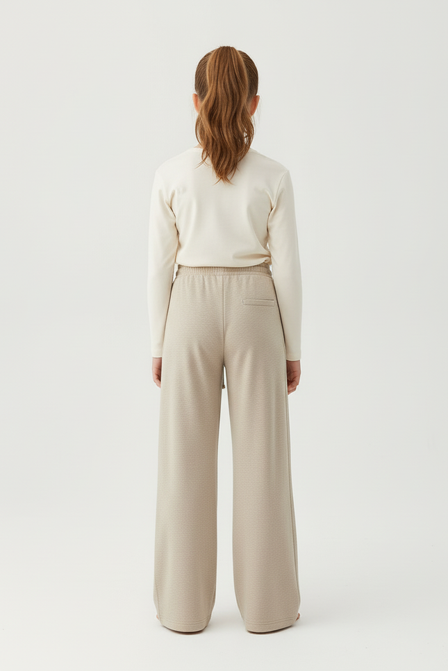 Pantalon Beige Ample Décontracté Confortable Fille - Molleton - vue 2