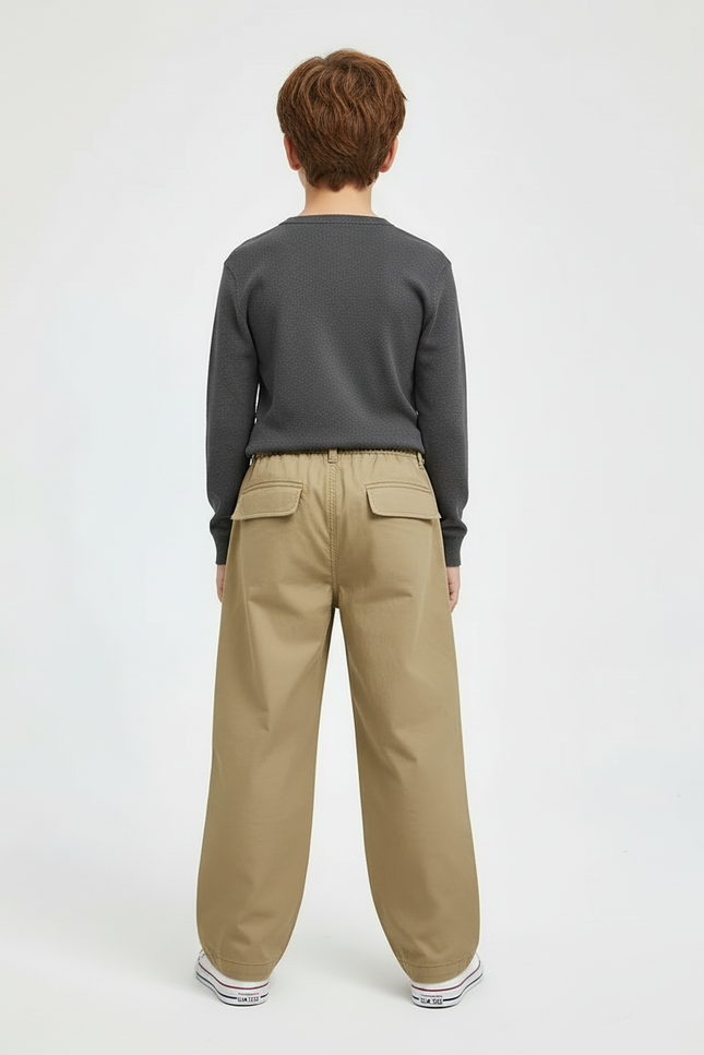Pantalon Treillis Beige - Gabardine - vue 2