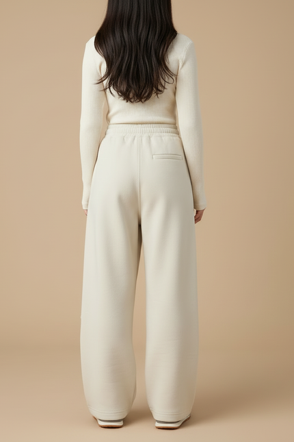 Pantalon Beige Ample Coton Sport Enfant - Molleton - vue 2