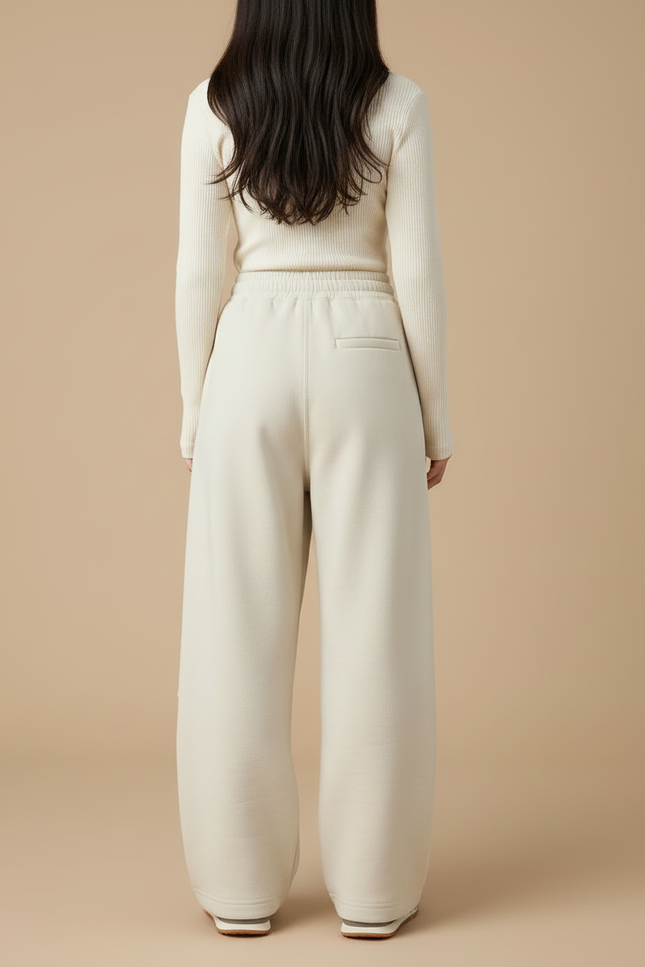 Pantalon Beige Ample Coton Sport Enfant - Molleton - vue 2