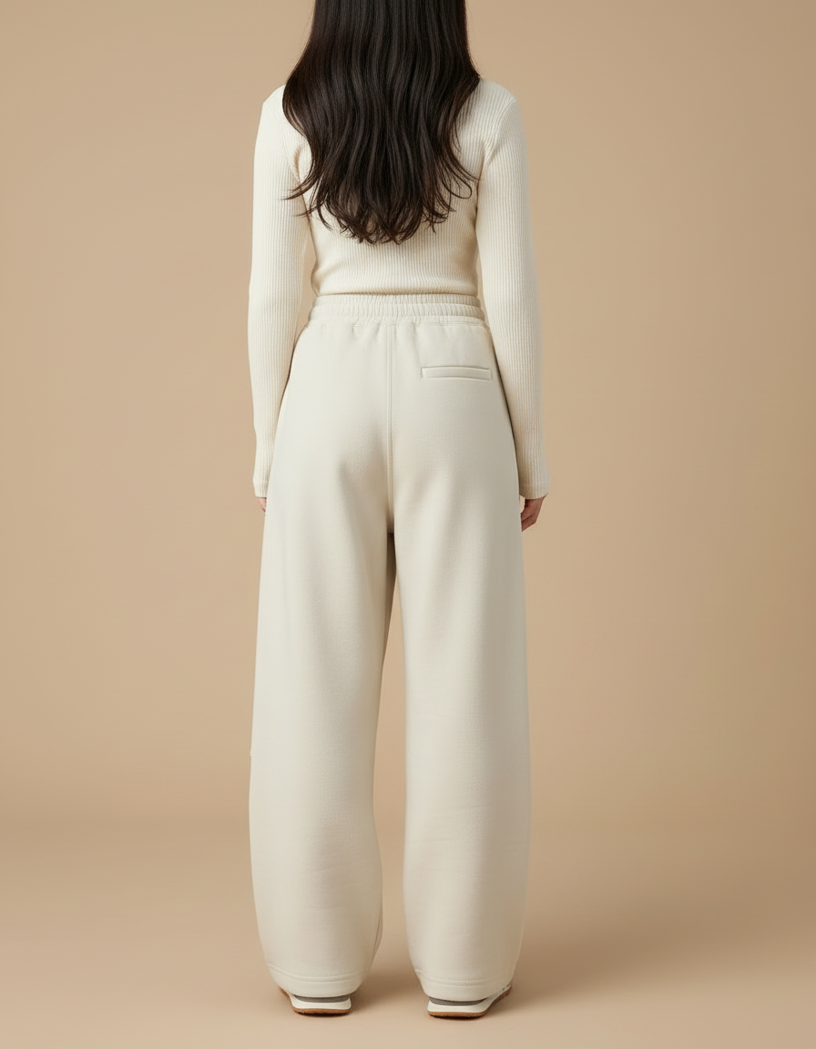 Pantalon Beige Ample Coton Sport Enfant - Molleton - vue 2