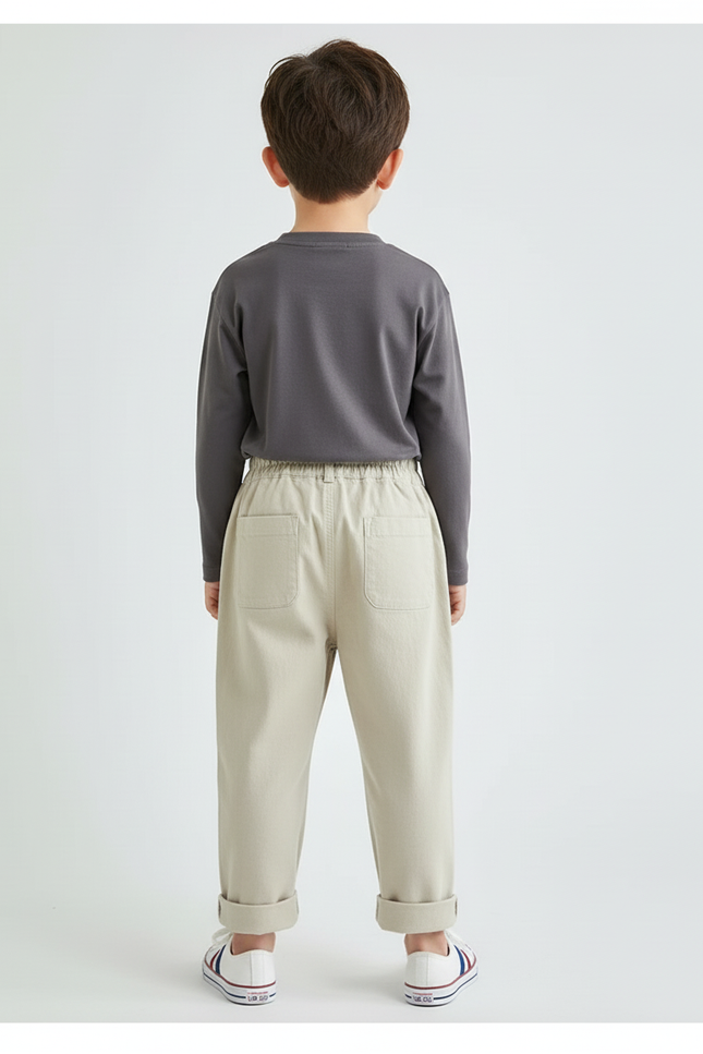Pantalon Beige Poche - Toile - vue 2
