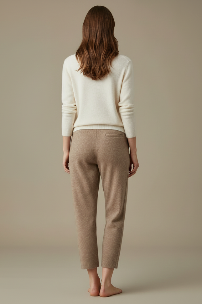 Pantalon Maille Beige - vue 2