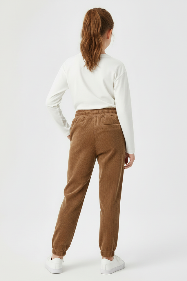 Pantalon Beige 5062 - Marron Cordé - vue 2