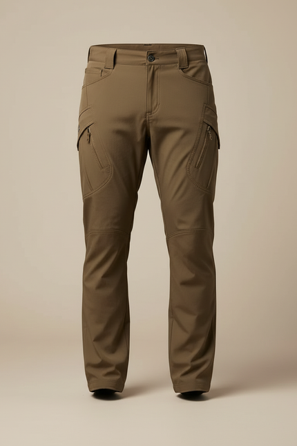 Pantalon Beige Tactique Homme Cargo Multi-poches Décontracté - Kaki Polyester - vue 3