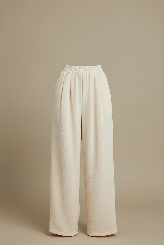 Pantalon Beige Elastique Femme - Lin - vue 3