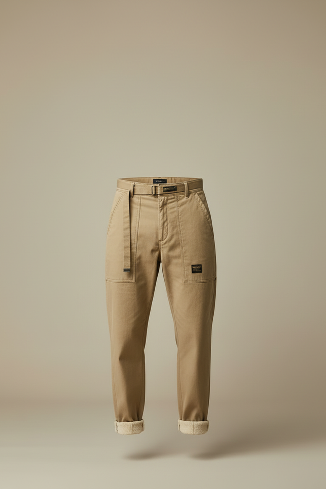 Pantalon Battle Homme Beige - Gabardine - vue 3