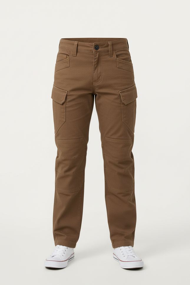 Pantalon Beige Cargo Tactique Robuste Garçon - Marron Toile - vue 3