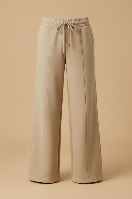 Pantalon Beige Large Décontracté Confortable Fille - Molleton - vue 3