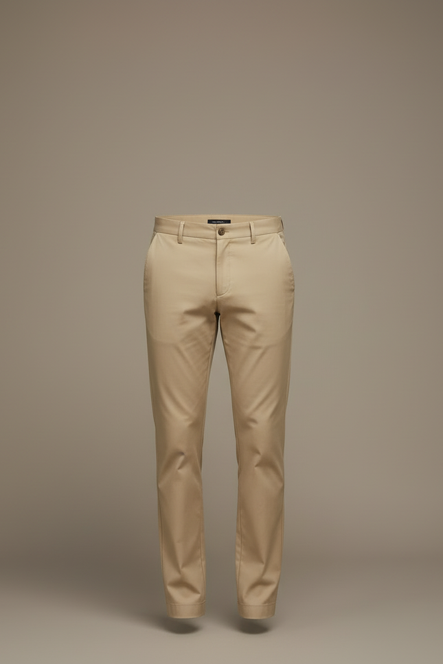 Pantalon Beige Homme Décontracté Chino Slim Élégant - Gabardine - vue 3