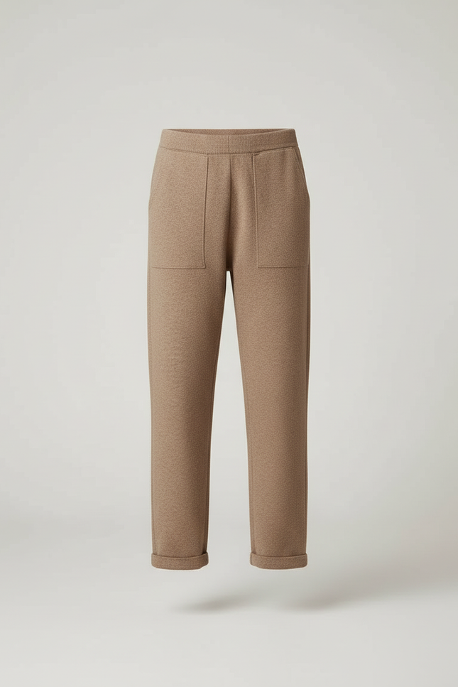 Pantalon Beige Cachemire Tricoté Ample Confortable Fille - Molleton - vue 3
